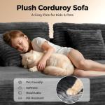 Grey 108” Cloud Modular Sectional Sofa with Storage