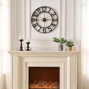 Vintage Black 14-Inch Silent Wall Clock