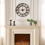 Vintage Black 14-Inch Silent Wall Clock