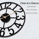 Vintage Black 14-Inch Silent Wall Clock