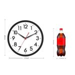 14-Inch Silent Modern Wall Clock in Black
