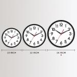 14-Inch Silent Modern Wall Clock in Black