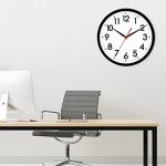 14-Inch Silent Modern Wall Clock in Black