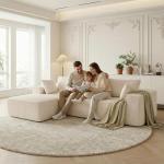 DUMOS 108" Cloud L-Shape Modular Sectional Sofa