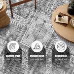 Vintage 5' x 7' Washable Non-Slip Area Rug