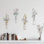 Metal Flower Wall Art - 4 Piece Set