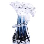 Blue and White Wave Glass Vases for Coastal Decor