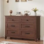 GarveeHome 6-Drawer Wooden Dresser for Bedroom