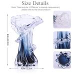 Blue and White Wave Glass Vases for Coastal Decor