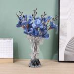 Blue and White Wave Glass Vases for Coastal Decor