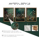 Moody Vintage Floral Wall Art Set of 3