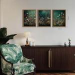 Moody Vintage Floral Wall Art Set of 3