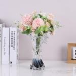 Blue and White Wave Glass Vases for Coastal Decor