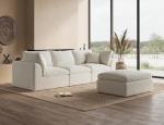 110" Cloud Modular Sectional Sofa with Ottoman