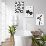 Black and White Lips and Cherry Wall Art Set