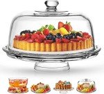 Elegant European Cake Stand with Dome – 6-in-1
