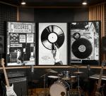 Retro Music Poster Wall Art Set for Home Decor