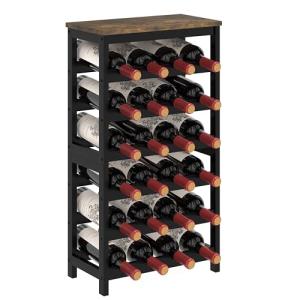 Bamboo 6-Tier Wine Rack with Tabletop Storage