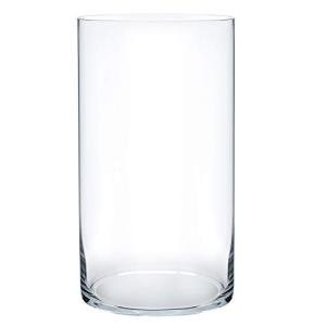 Clear Cylinder Glass Vase - 12" Tall Centerpiece
