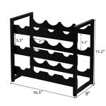 12-Bottle Freestanding Wine Rack and Holder