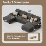 Furmax U-Shaped Sectional Sofa for Living Room