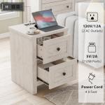 Farmhouse 4-Piece Bedroom Furniture Set, Rustic White