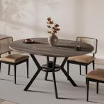 Extendable Round Dining Table for 4-6 People