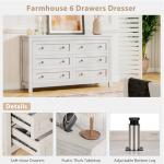 Farmhouse 4-Piece Bedroom Furniture Set, Rustic White