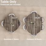 Extendable Round Dining Table for 4-6 People