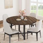 47" Round Dining Table for 4 - Brown