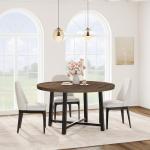 47" Round Dining Table for 4 - Brown