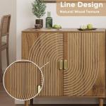 Walnut Sideboard Buffet Cabinet with Adjustable Shelf