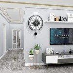 Modern Silent Pendulum Wall Clock - 17 Inch