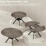 Extendable Round Dining Table for 4-6 People