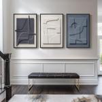 Blue and White 3D Abstract Wall Art