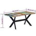 Large Industrial Dining Table with Steel Legs
