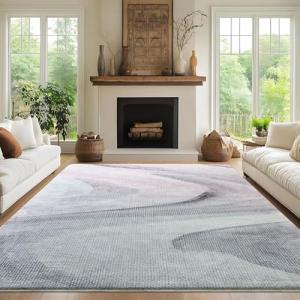 Cinknots Modern Abstract Area Rug - Grey/Pink 200x300cm