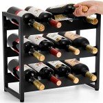 12-Bottle Freestanding Wine Rack and Holder