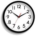 DAXSMY 12 Inch Silent Wall Clock - Black