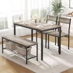 DUMOS Space-Saving Dining Table Set for 4