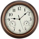 Waterproof 12-Inch Indoor Outdoor Wall Clock