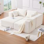 107" Modular L-Shaped Sofa with Chaise - Beige