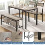 DUMOS Space-Saving Dining Table Set for 4