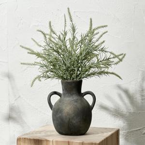 Rustic Ceramic Farmhouse Flower Vase with Handles