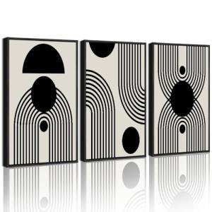 Black and White Abstract Wall Art Print 11x14in