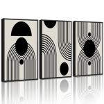 Black and White Abstract Wall Art Print 11x14in