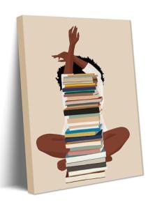 Black Girl Canvas Wall Art - 12x16 Framed Decor