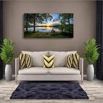 Sunrise Forest Lake Canvas Wall Art 20x40