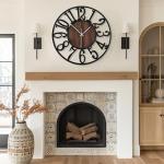 Maxstar Vintage Round Silent Wall Clock - 13 inch