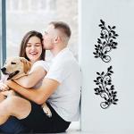 Metal Tree Leaf Wall Art Set for Decor